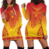 Personalized Cameroon African Dashiki Hoodie Dress - Wonder Print Shop