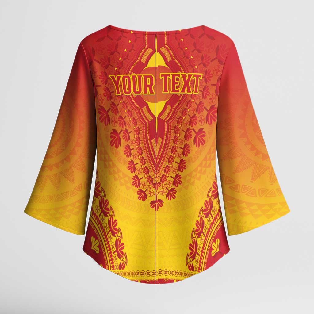 Personalized Cameroon African Dashiki Kimono Sleeve Blouse - Wonder Print Shop