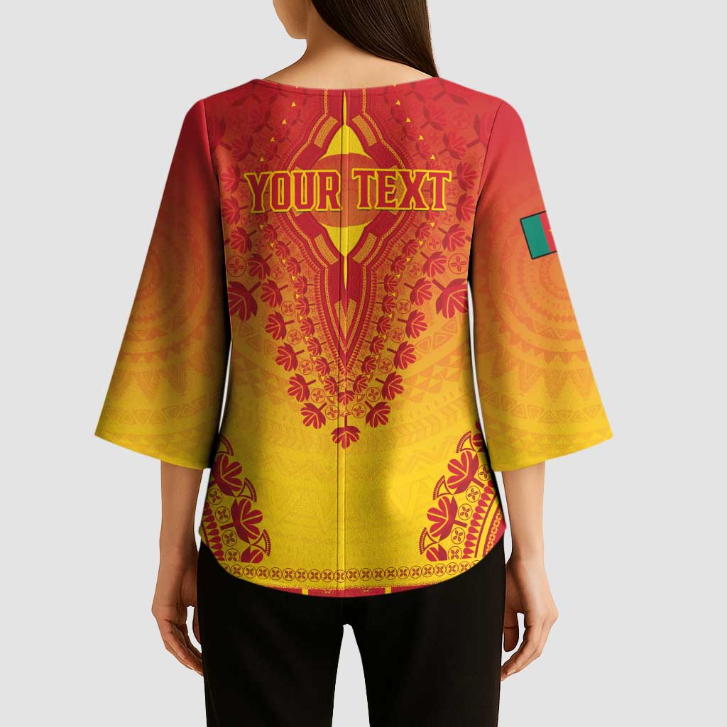 Personalized Cameroon African Dashiki Kimono Sleeve Blouse - Wonder Print Shop