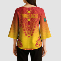 Personalized Cameroon African Dashiki Kimono Sleeve Blouse - Wonder Print Shop