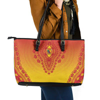 Cameroon African Dashiki Leather Tote Bag - Wonder Print Shop