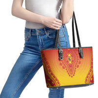 Cameroon African Dashiki Leather Tote Bag - Wonder Print Shop