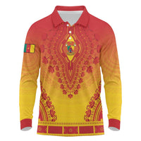 Personalized Cameroon African Dashiki Long Sleeve Polo Shirt - Wonder Print Shop