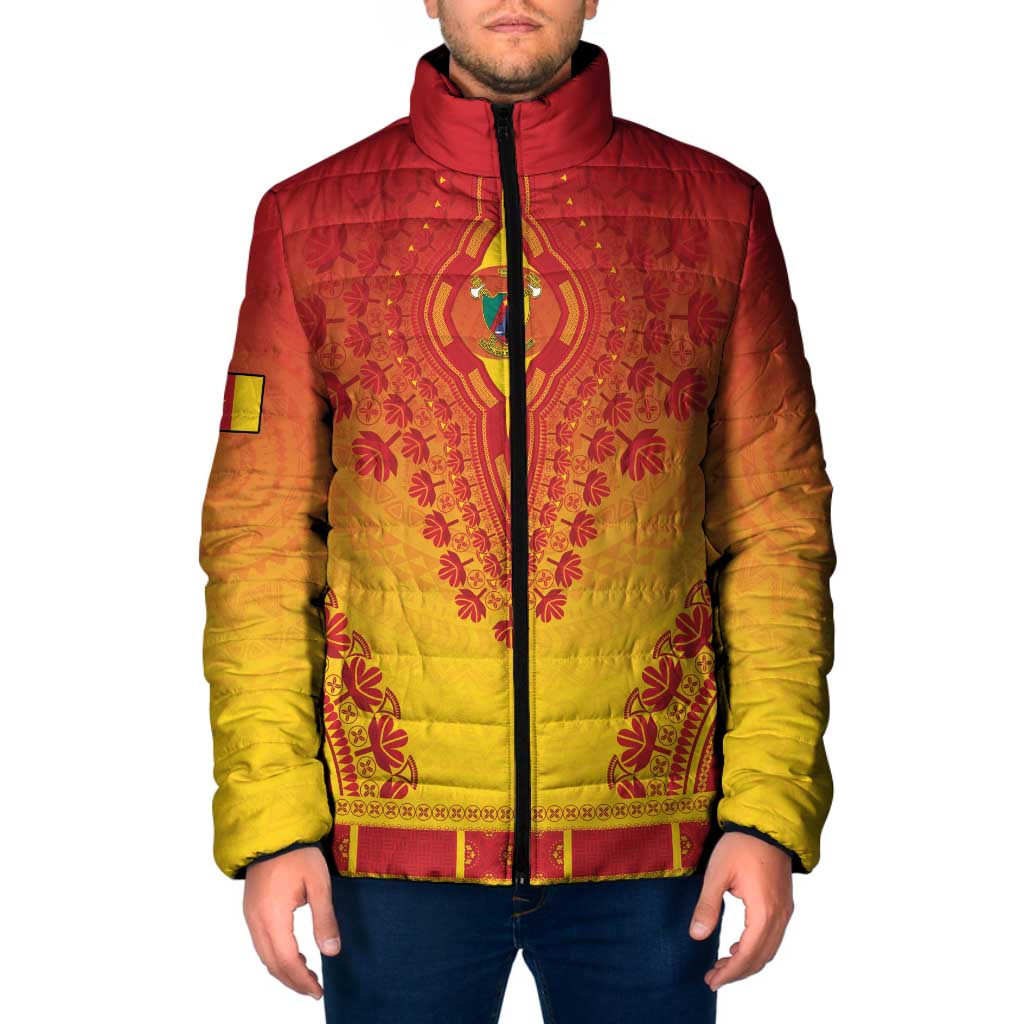 Personalized Cameroon African Dashiki Padded Jacket - Wonder Print Shop