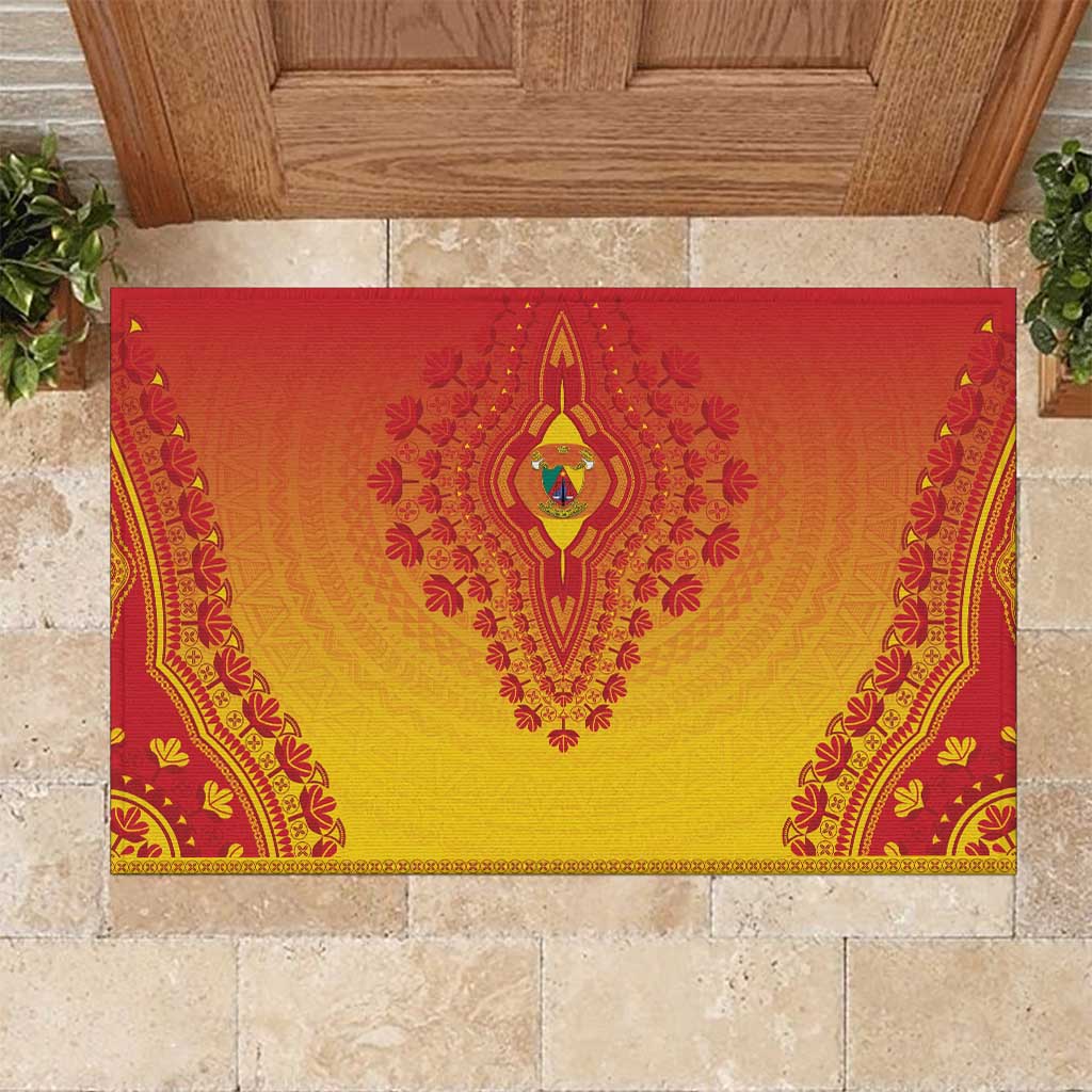 Cameroon African Dashiki Rubber Doormat - Wonder Print Shop