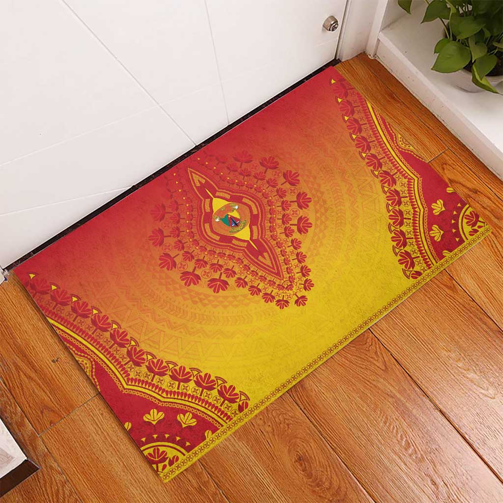 Cameroon African Dashiki Rubber Doormat - Wonder Print Shop