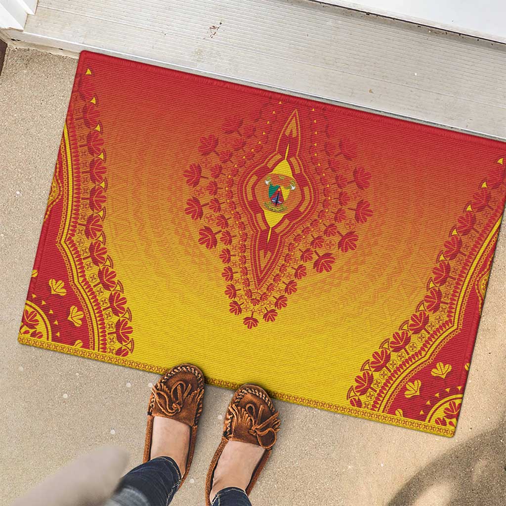 Cameroon African Dashiki Rubber Doormat - Wonder Print Shop