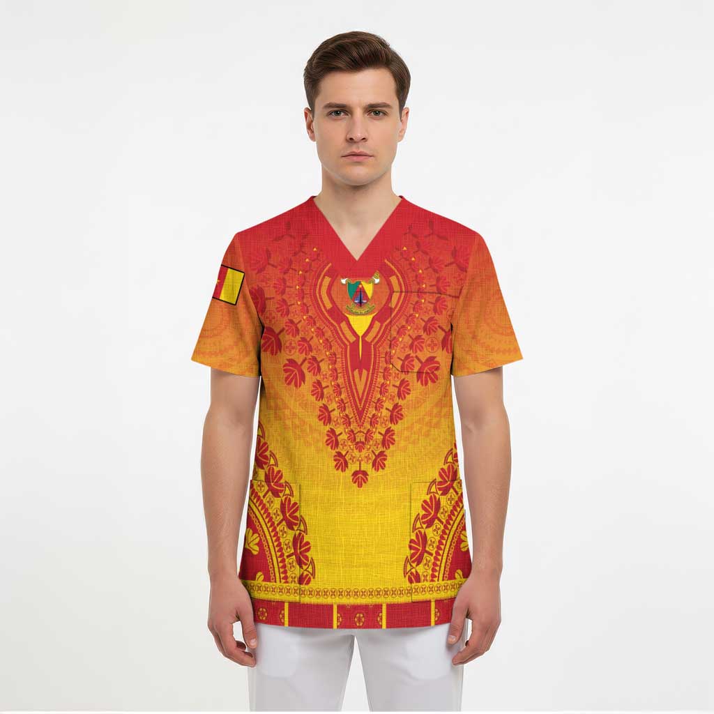 Personalized Cameroon African Dashiki Scrub Top - Wonder Print Shop