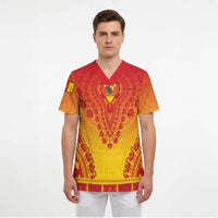 Personalized Cameroon African Dashiki Scrub Top - Wonder Print Shop