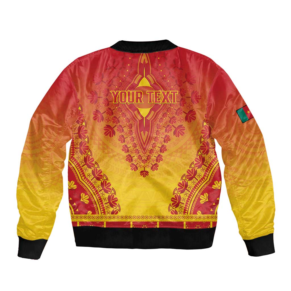 Personalized Cameroon African Dashiki Sleeve Zip Bomber Jacket - Wonder Print Shop