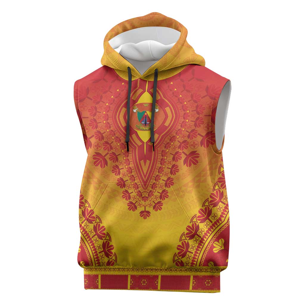 Personalized Cameroon African Dashiki Sleeveless Hoodie - Wonder Print Shop