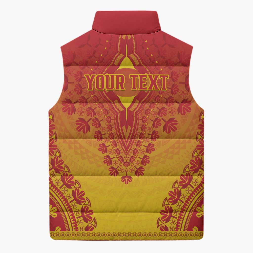 Personalized Cameroon African Dashiki Sleeveless Puffer Jacket - Wonder Print Shop