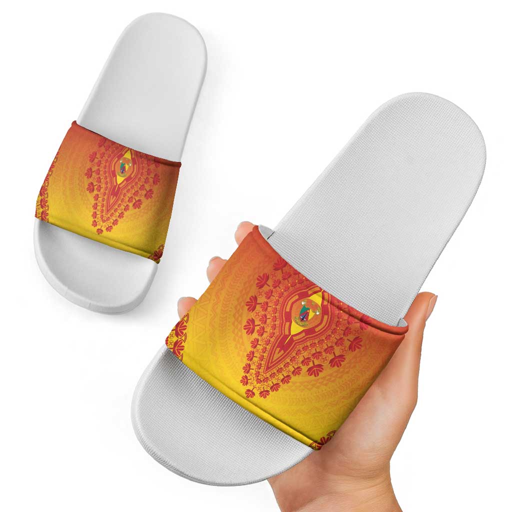 Cameroon African Dashiki Slide Sandals - Wonder Print Shop