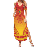 Personalized Cameroon African Dashiki Summer Maxi Dress - Wonder Print Shop