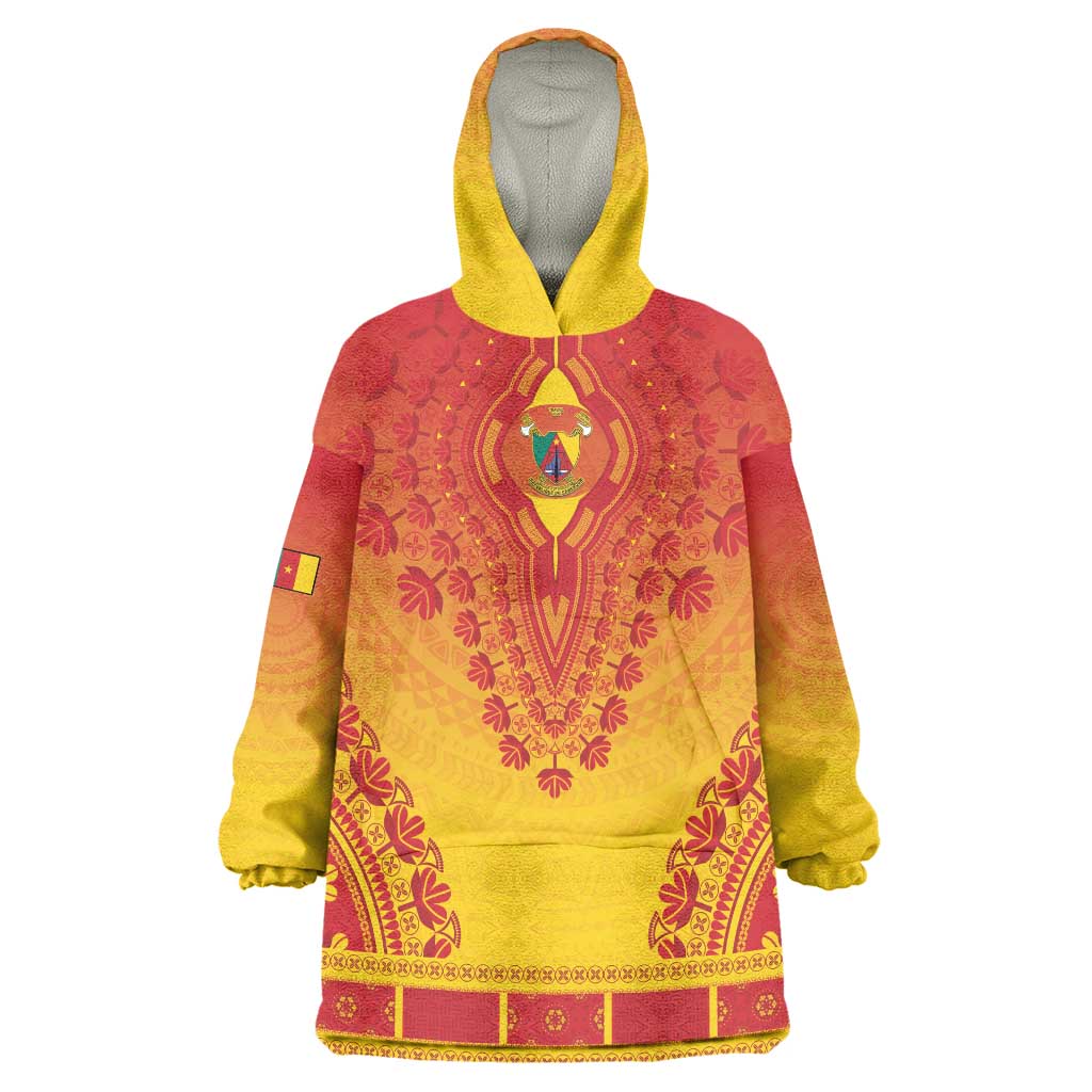 Personalized Cameroon African Dashiki Wearable Blanket Hoodie - Wonder Print Shop