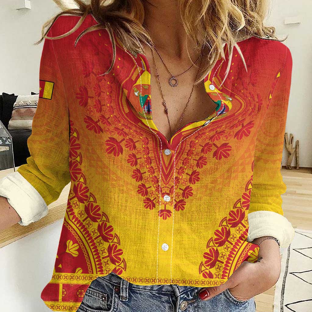Personalized Cameroon African Dashiki Women Casual Shirt - Wonder Print Shop