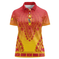 Personalized Cameroon African Dashiki Women Polo Shirt - Wonder Print Shop