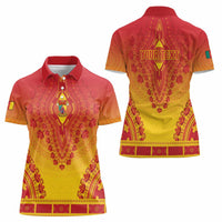 Personalized Cameroon African Dashiki Women Polo Shirt - Wonder Print Shop