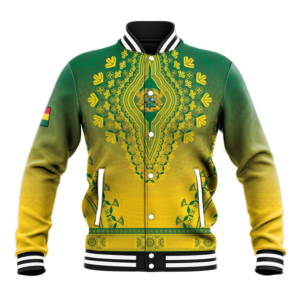 Personalized Ghana African Dashiki Baseball Jacket - Wonder Print Shop