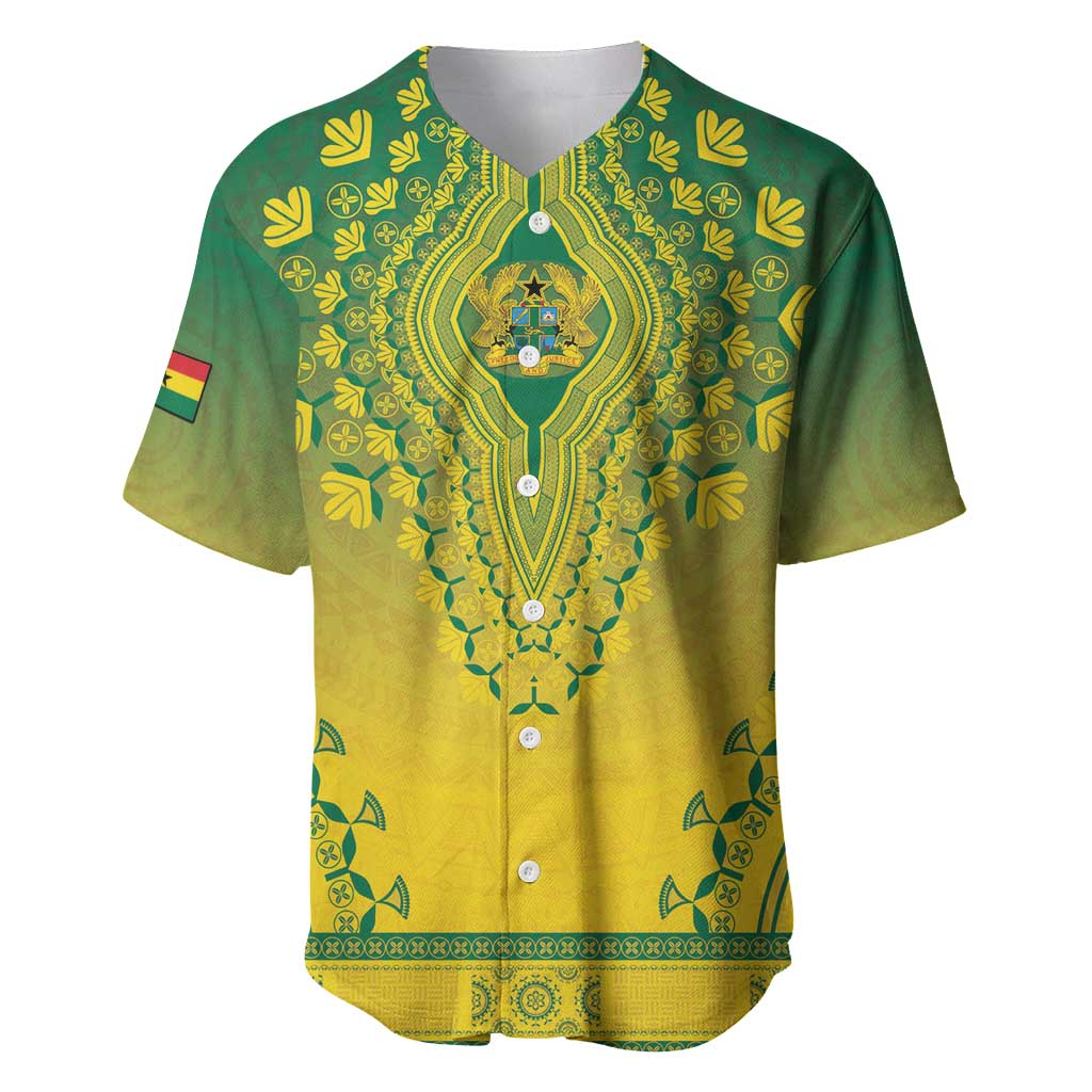 Personalized Ghana African Dashiki Baseball Jersey - Wonder Print Shop