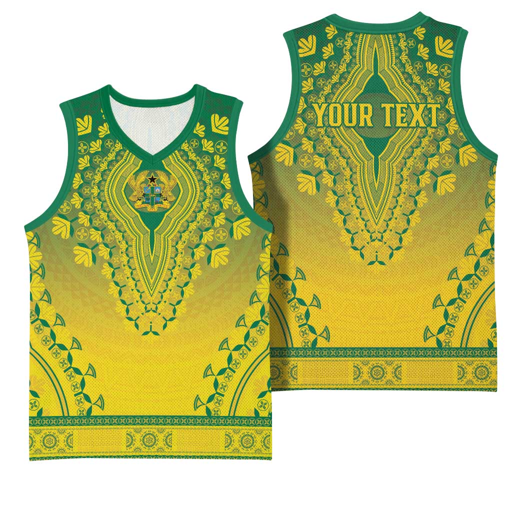 Personalized Ghana African Dashiki Basketball Jersey - Wonder Print Shop