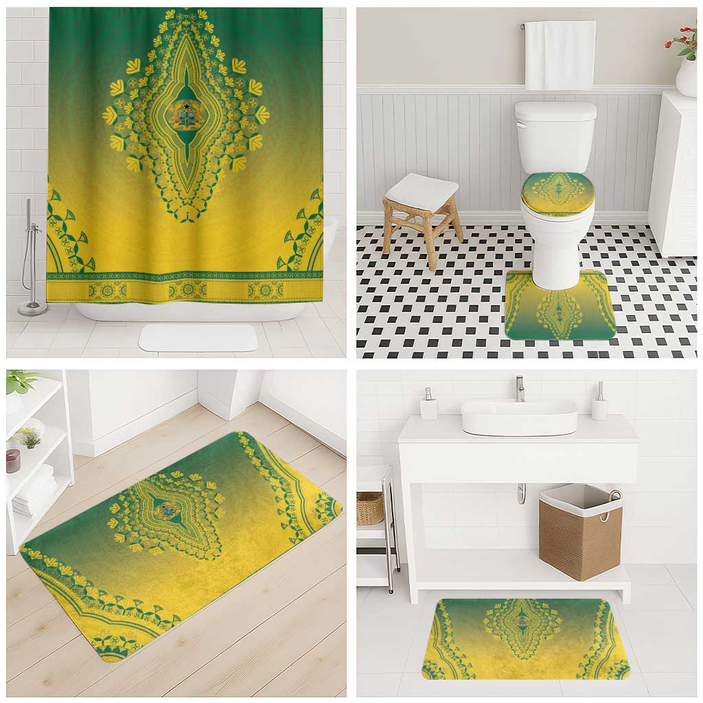 Ghana African Dashiki Bathroom Set - Wonder Print Shop