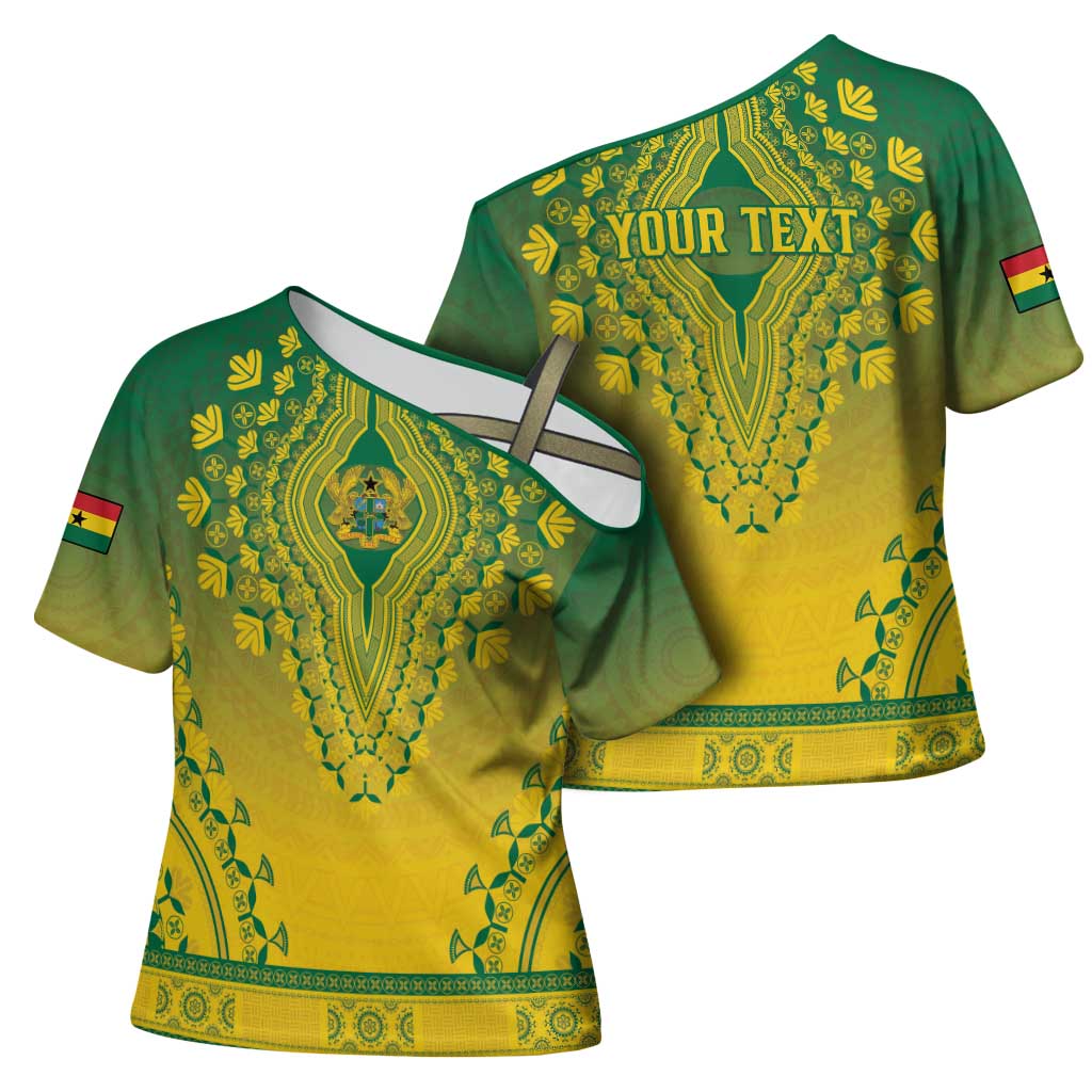 Personalized Ghana African Dashiki Cross Shoulder Shirt - Wonder Print Shop
