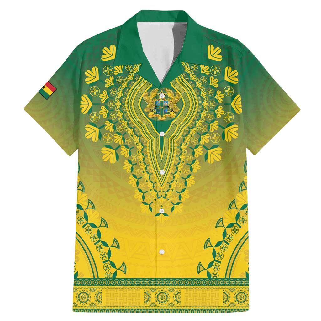 Personalized Ghana African Dashiki Family Matching Mermaid Dress and Hawaiian Shirt - Wonder Print Shop