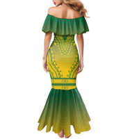 Personalized Ghana African Dashiki Family Matching Mermaid Dress and Hawaiian Shirt - Wonder Print Shop