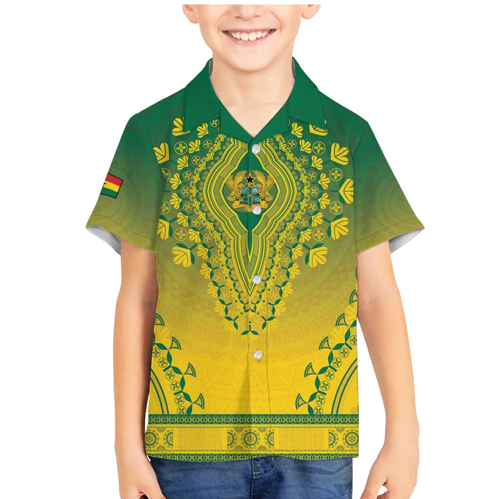 Personalized Ghana African Dashiki Family Matching Mermaid Dress and Hawaiian Shirt - Wonder Print Shop