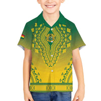 Personalized Ghana African Dashiki Family Matching Off The Shoulder Long Sleeve Dress and Hawaiian Shirt - Wonder Print Shop