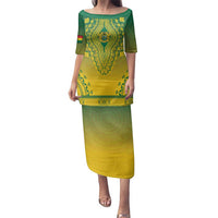 Personalized Ghana African Dashiki Family Matching Puletasi and Hawaiian Shirt - Wonder Print Shop