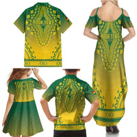 Personalized Ghana African Dashiki Family Matching Summer Maxi Dress and Hawaiian Shirt - Wonder Print Shop