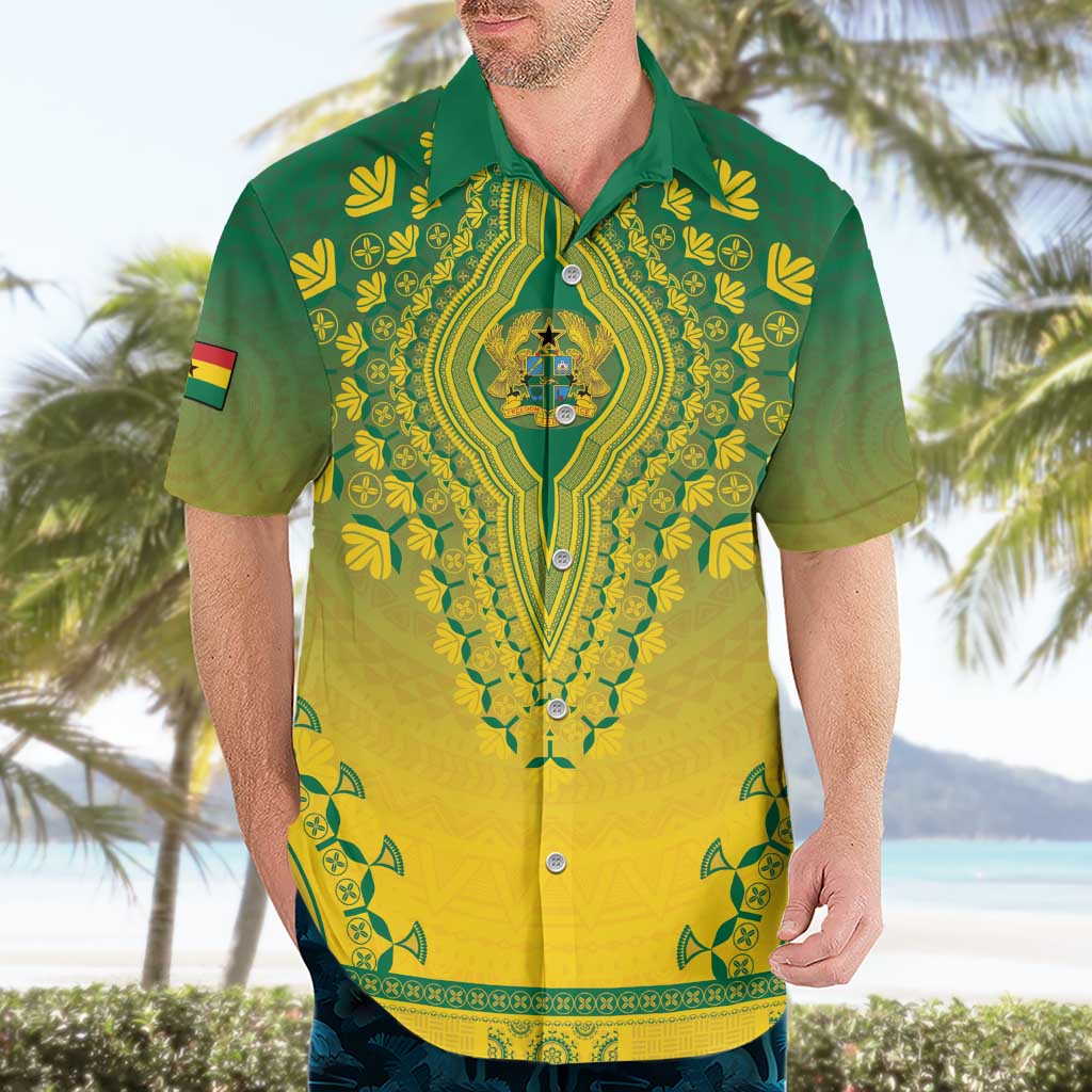 Personalized Ghana African Dashiki Hawaiian Shirt - Wonder Print Shop