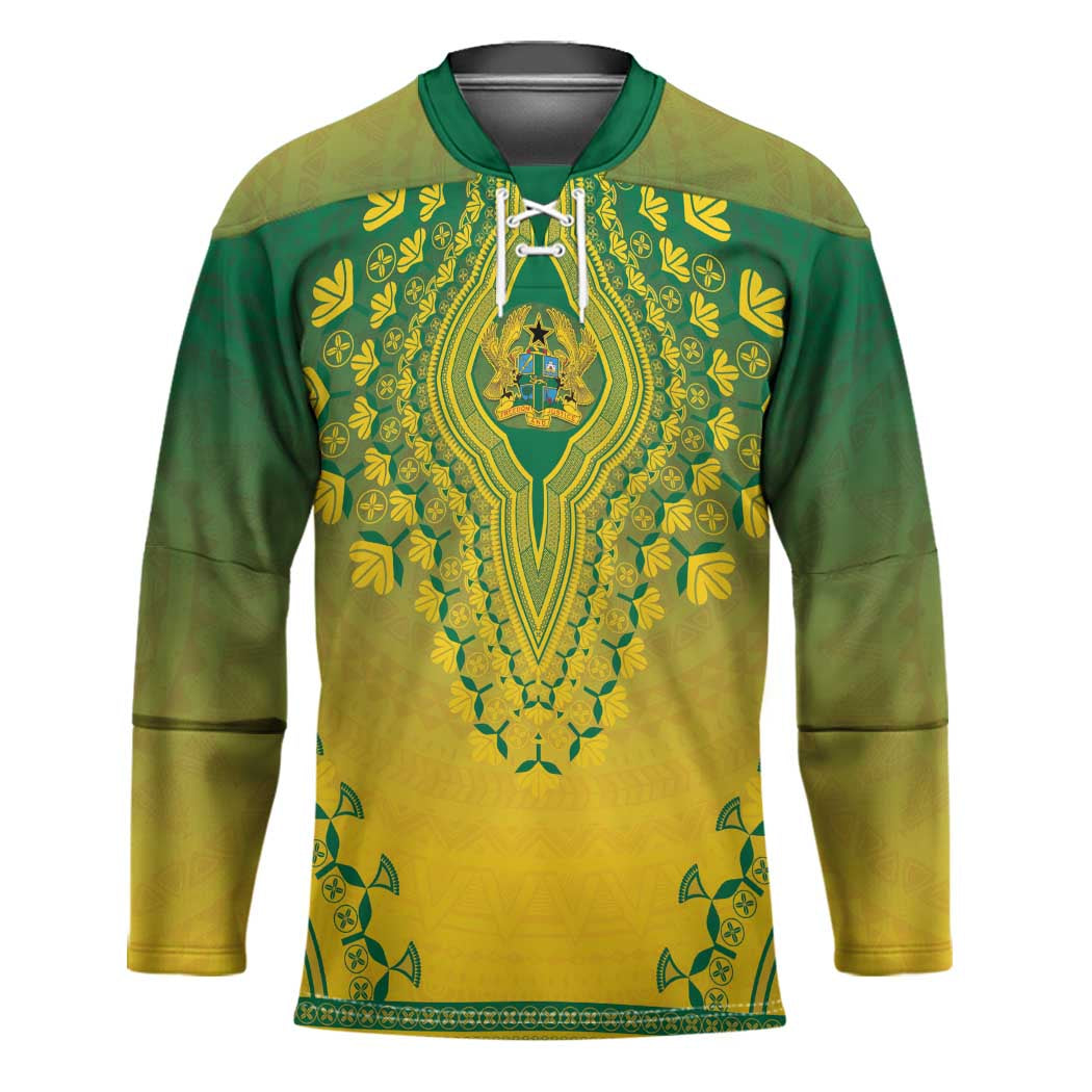 Personalized Ghana African Dashiki Hockey Jersey - Wonder Print Shop
