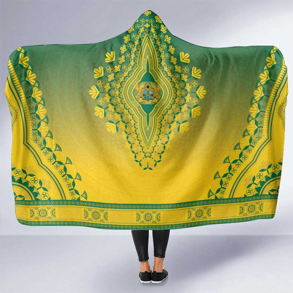 Ghana African Dashiki Hooded Blanket - Wonder Print Shop