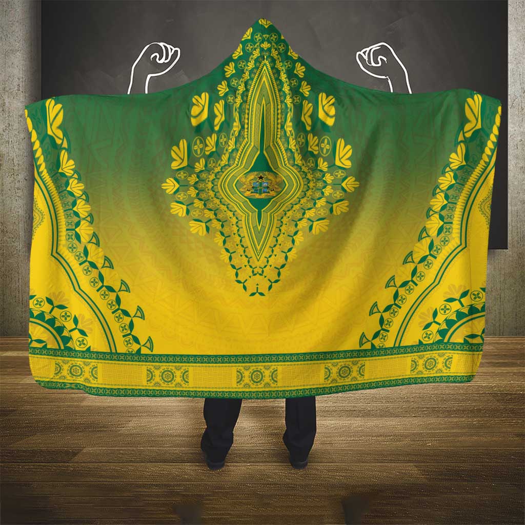Ghana African Dashiki Hooded Blanket - Wonder Print Shop