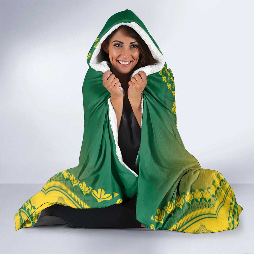 Ghana African Dashiki Hooded Blanket - Wonder Print Shop