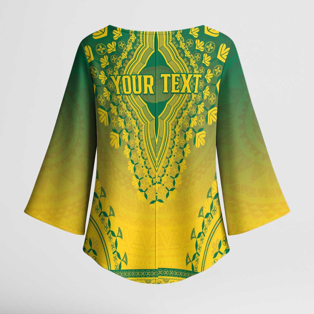 Personalized Ghana African Dashiki Kimono Sleeve Blouse - Wonder Print Shop