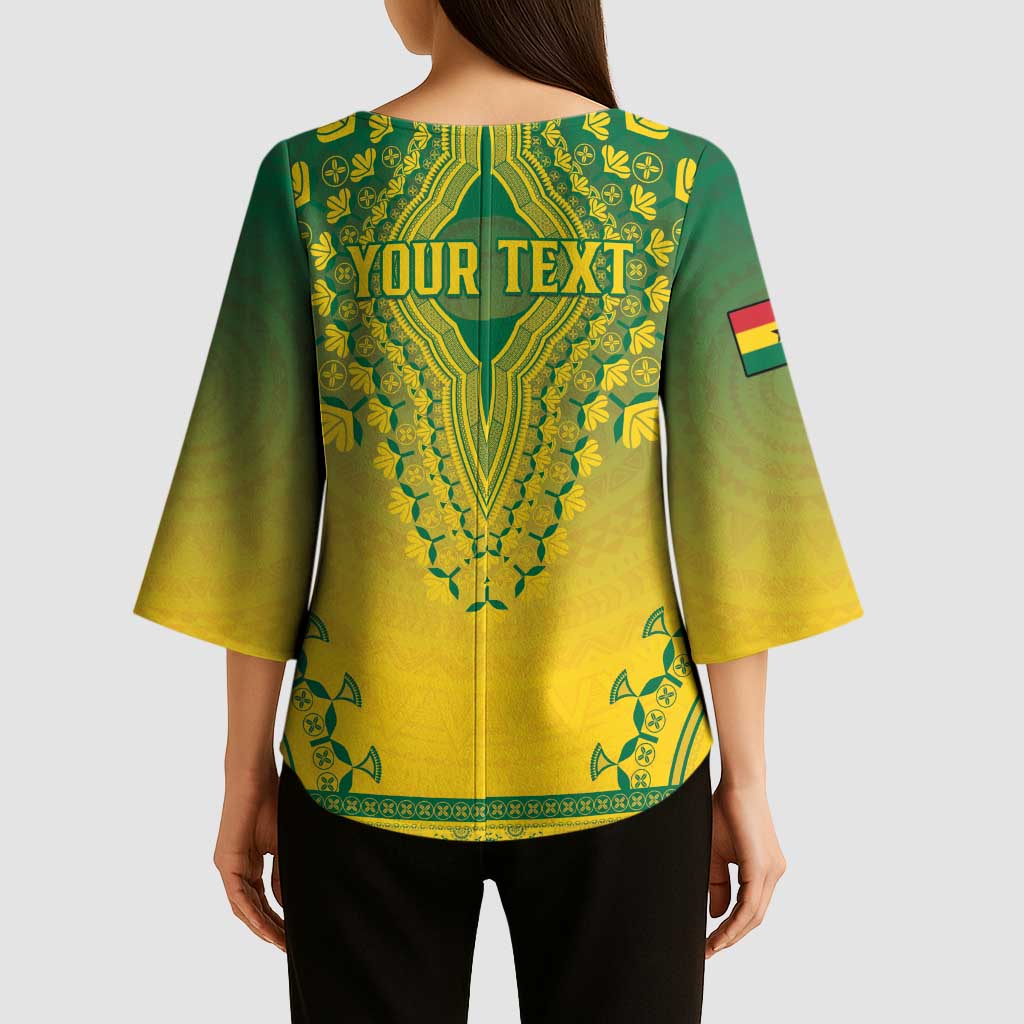 Personalized Ghana African Dashiki Kimono Sleeve Blouse - Wonder Print Shop