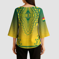Personalized Ghana African Dashiki Kimono Sleeve Blouse - Wonder Print Shop