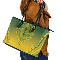 Ghana African Dashiki Leather Tote Bag - Wonder Print Shop