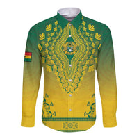 Personalized Ghana African Dashiki Long Sleeve Button Shirt - Wonder Print Shop