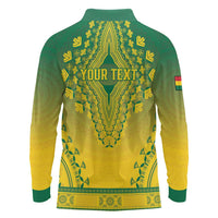 Personalized Ghana African Dashiki Long Sleeve Polo Shirt - Wonder Print Shop