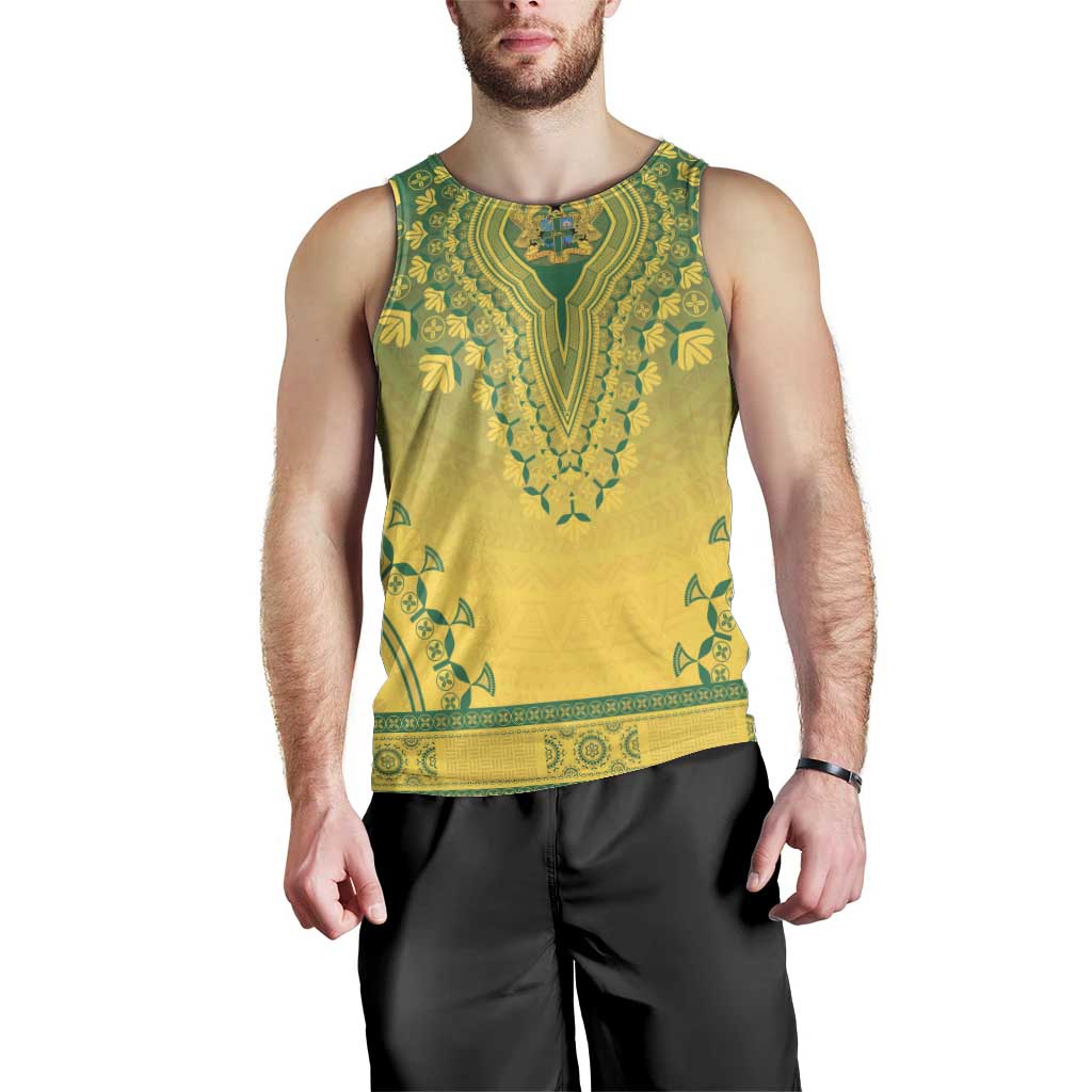 Personalized Ghana African Dashiki Men Tank Top - Wonder Print Shop