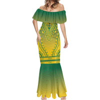 Personalized Ghana African Dashiki Mermaid Dress - Wonder Print Shop