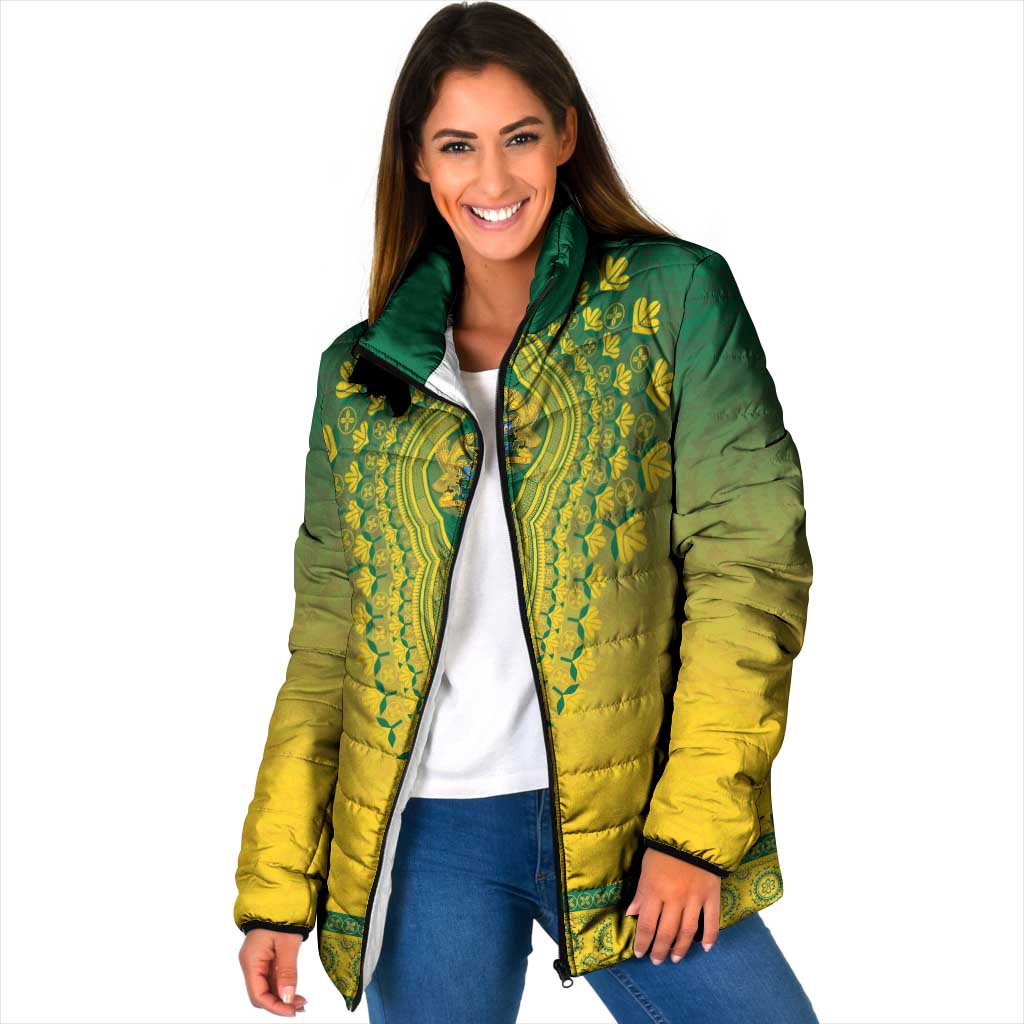 Personalized Ghana African Dashiki Padded Jacket - Wonder Print Shop