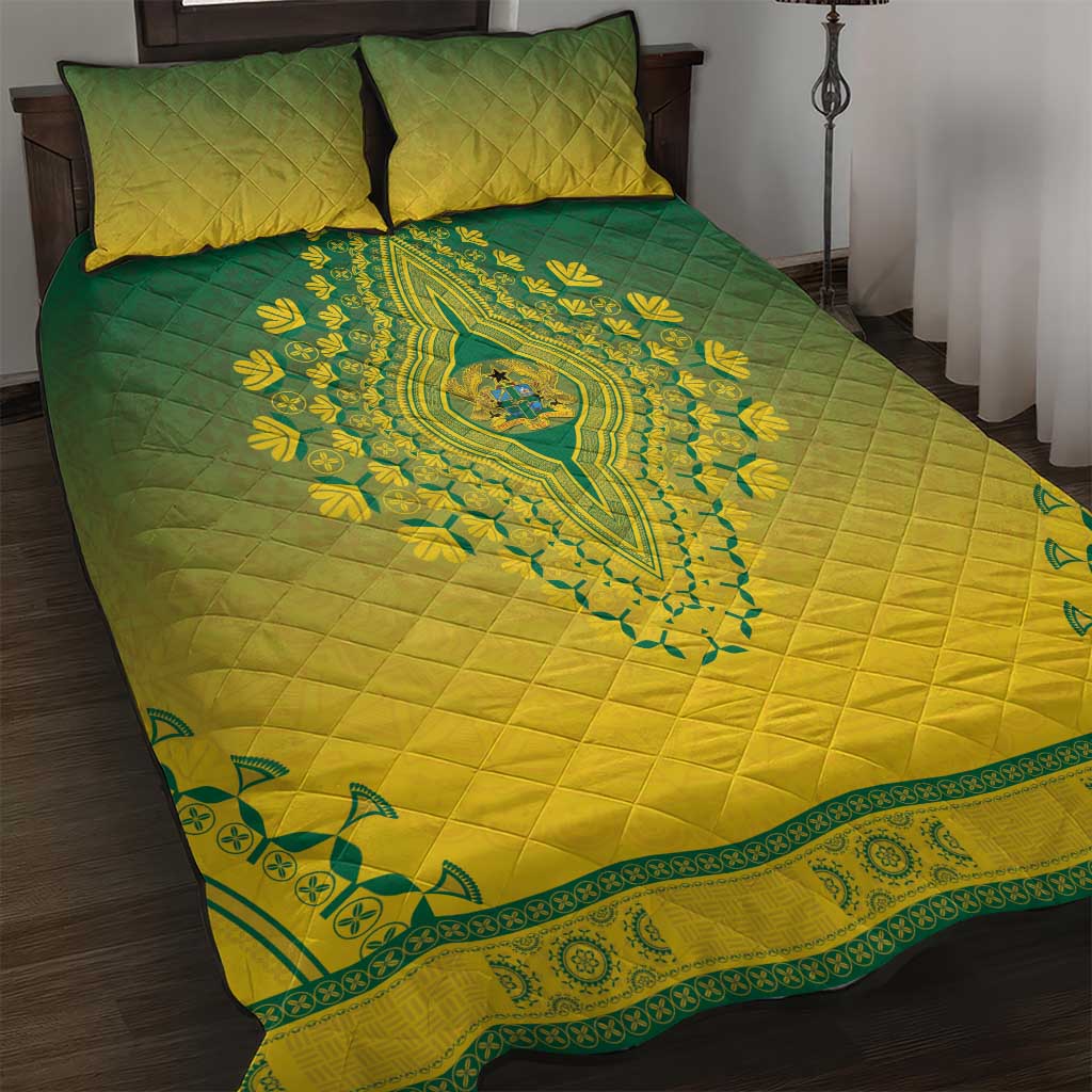 Ghana African Dashiki Quilt Bed Set - Wonder Print Shop