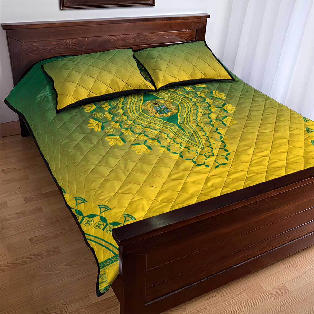 Ghana African Dashiki Quilt Bed Set - Wonder Print Shop