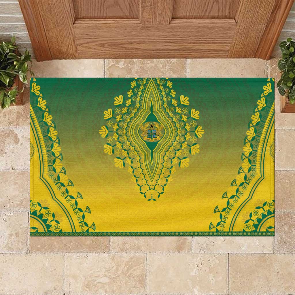 Ghana African Dashiki Rubber Doormat - Wonder Print Shop